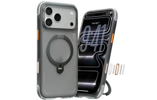 TORRAS Ostand Spin Air Series Case for Apple iPhone 17 Pro - Shadow Black