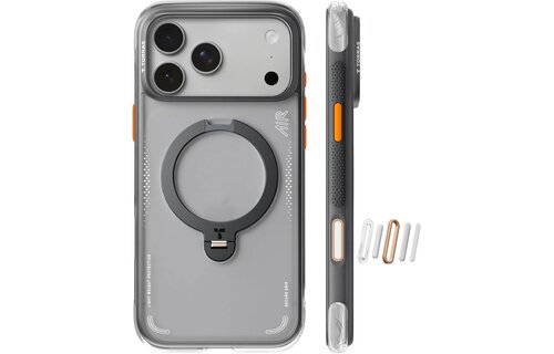 TORRAS Ostand Spin Air Series Case for Apple iPhone 17 Pro - Shadow Black
