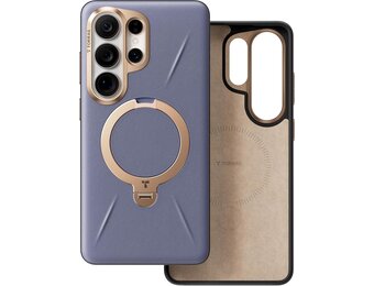 TORRAS Ostand Spin Q3 VegSkin Leather Textured MagSafe Case for Samsung Galaxy S26 Ultra -  Amethyst Purple