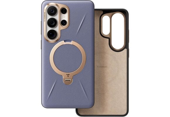 TORRAS Ostand Spin Q3 VegSkin Leather Textured MagSafe Case for Samsung Galaxy S26 Ultra -  Amethyst Purple