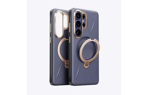 TORRAS Ostand Spin Q3 VegSkin Leather Textured MagSafe Case for Samsung Galaxy S26 Ultra -  Amethyst Purple