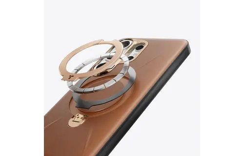 TORRAS Ostand Spin Q3 VegSkin Leather Textured MagSafe Case for Samsung Galaxy S26 Ultra -  Amber Brown