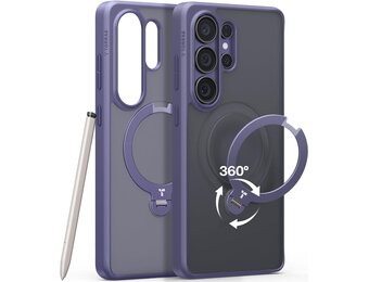 TORRAS Q3 Ostand Spin MagSafe Case for Samsung Galaxy S26 Ultra -  Violet Surge Purple