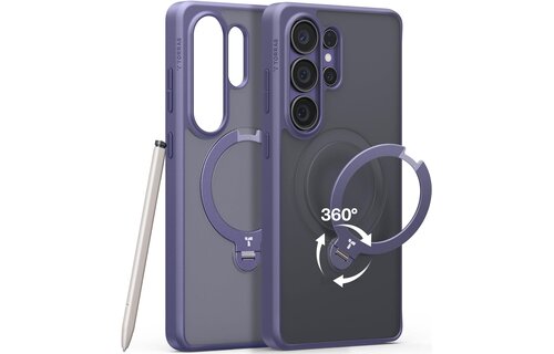 TORRAS Q3 Ostand Spin MagSafe Case for Samsung Galaxy S26 Ultra -  Violet Surge Purple