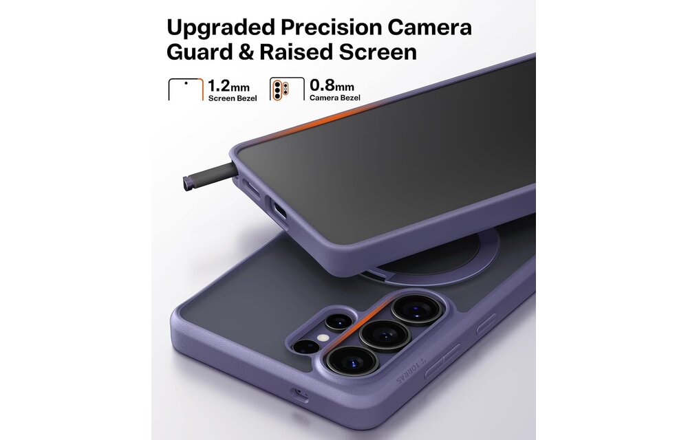 TORRAS Q3 Ostand Spin MagSafe Case for Samsung Galaxy S26 Ultra -  Violet Surge Purple