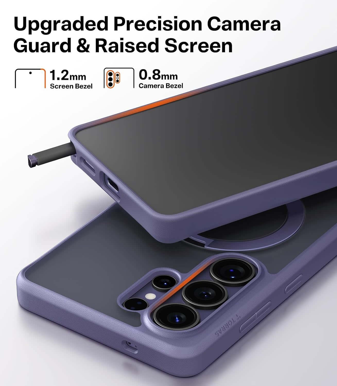 TORRAS Q3 Ostand Spin MagSafe Case for Samsung Galaxy S26 Ultra -  Violet Surge Purple