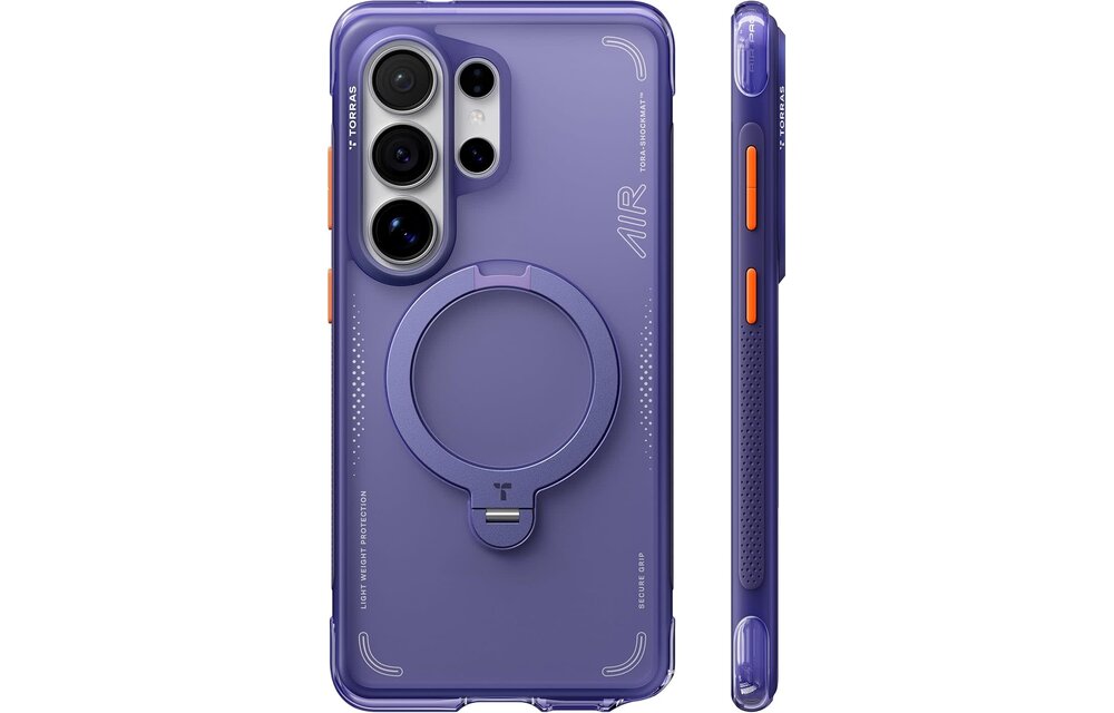 TORRAS Q3 Ostand Spin Air MagSafe Case for Samsung Galaxy S26 Ultra -  Violet Surge Purple