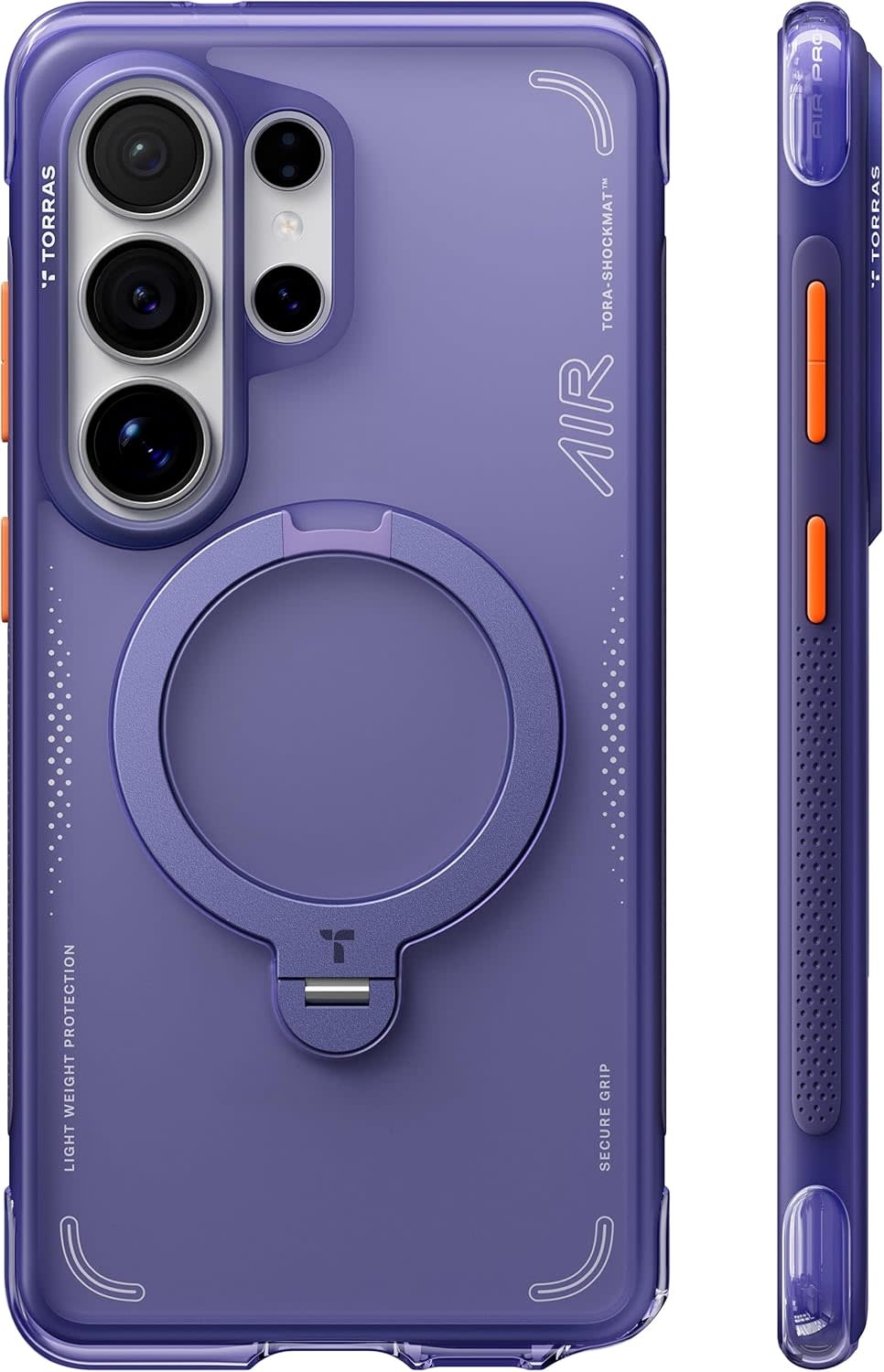 TORRAS Q3 Ostand Spin Air MagSafe Case for Samsung Galaxy S26 Ultra -  Violet Surge Purple
