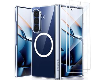 TORRAS Guardian Military Grade Protection with Screen Protector MagSafe Case for Samsung Galaxy Z Fold 7 - Clear