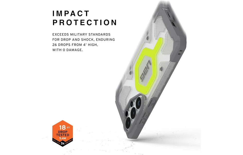 UAG Pathfinder MagSafe Case + Wrist Tether Lanyard for Samsung Galaxy S26 Ultra - Active Neon  Black Lanyard
