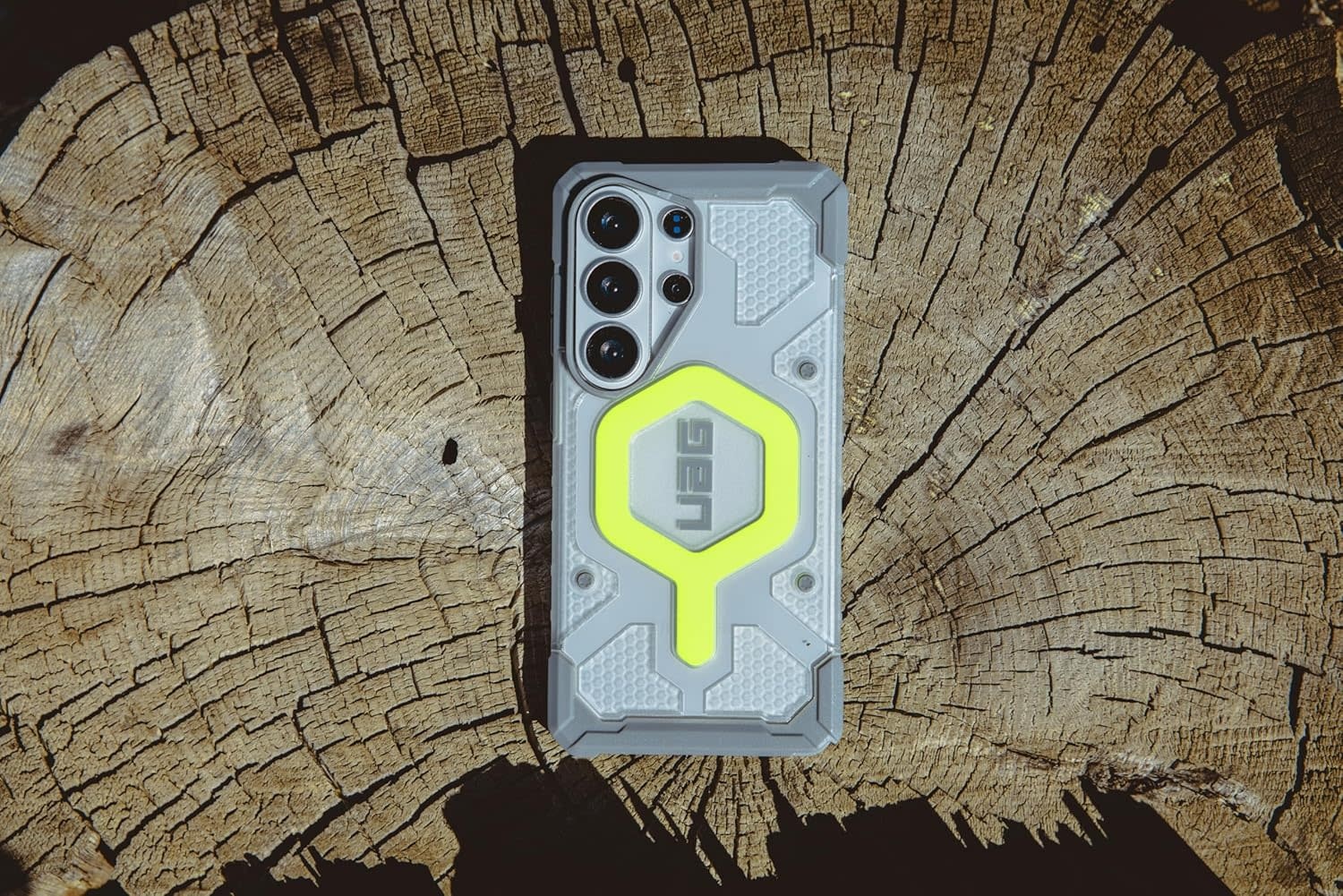 UAG Pathfinder MagSafe Case + Wrist Tether Lanyard for Samsung Galaxy S26 Ultra - Active Neon  Black Lanyard