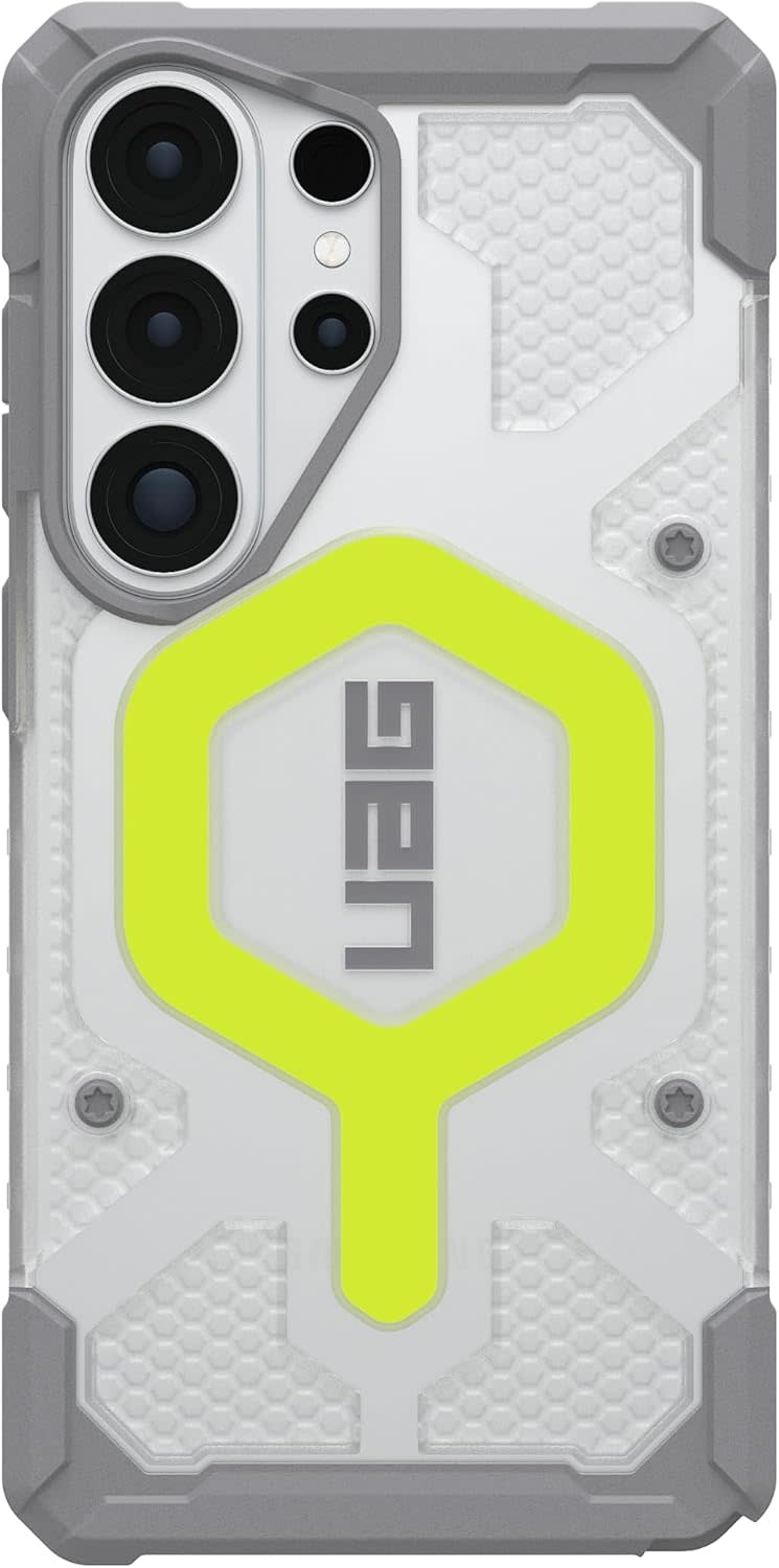 UAG Pathfinder MagSafe Case + Wrist Tether Lanyard for Samsung Galaxy S26 Ultra - Active Neon  Black Lanyard