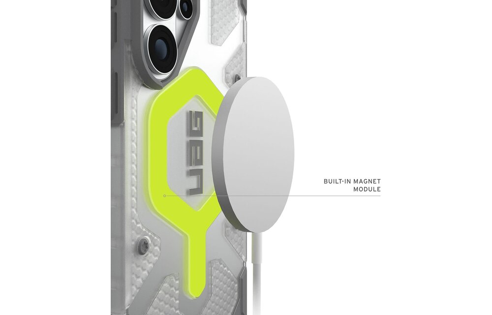 UAG Pathfinder MagSafe Case + Wrist Tether Lanyard for Samsung Galaxy S26 Ultra - Active Neon  Black Lanyard