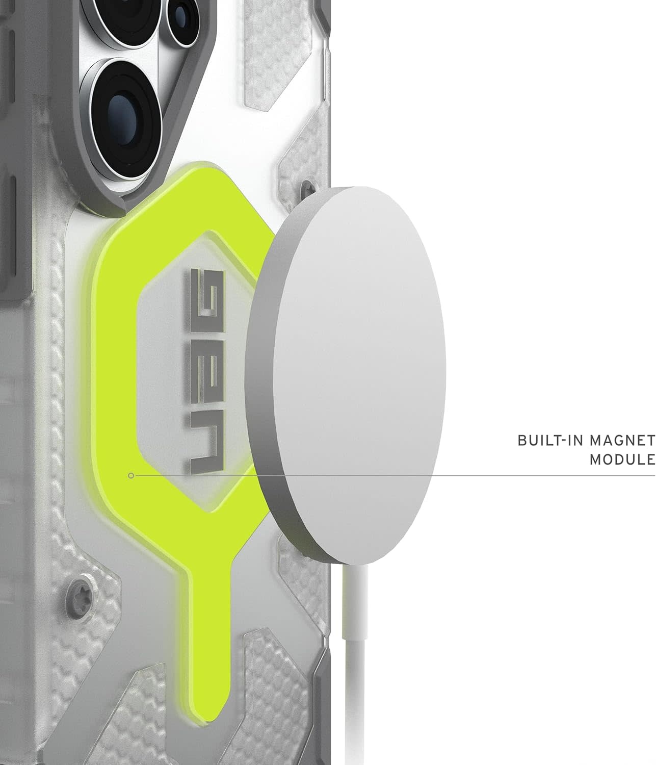 UAG Pathfinder MagSafe Case + Wrist Tether Lanyard for Samsung Galaxy S26 Ultra - Active Neon  Black Lanyard