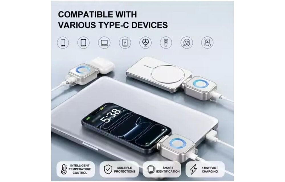 KUWAJIA Auto Disconnect USB-C Charge Adapter