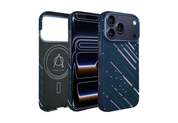 A-CASE Armid Fiber MagSafe Shield Case for iPhone 17 Pro Max - Winter Blue