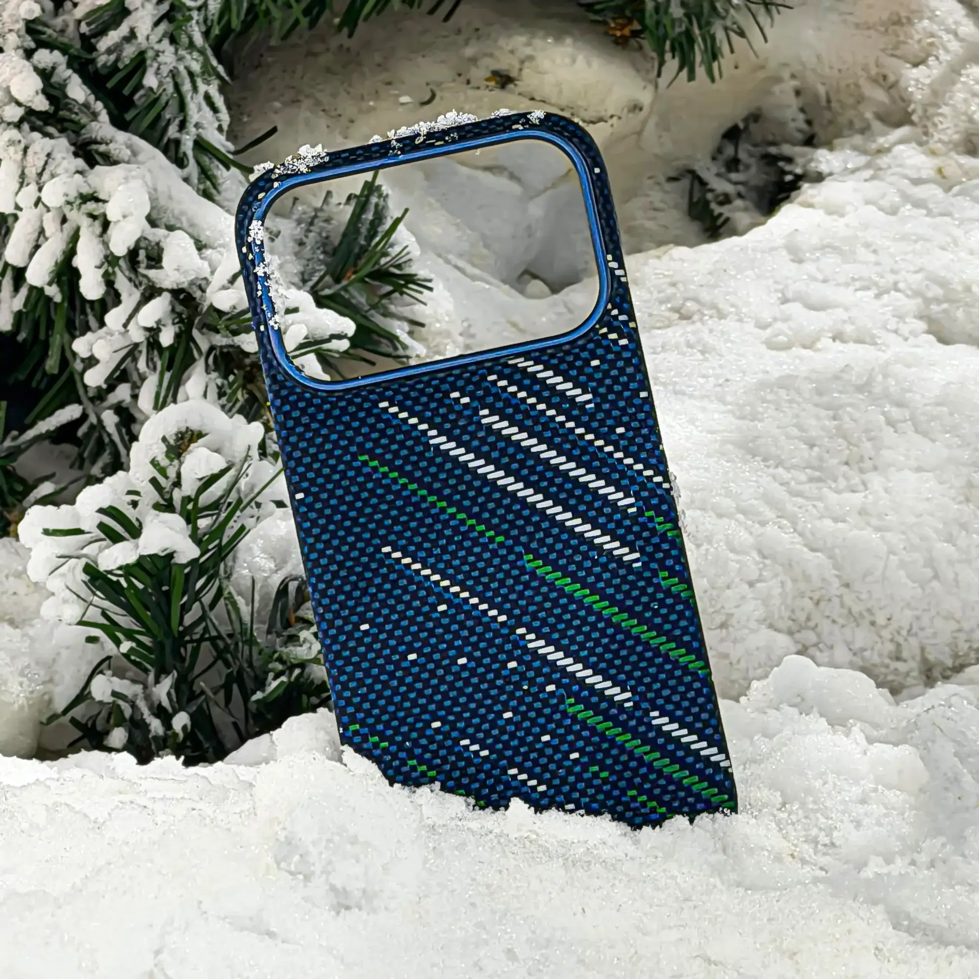 A-CASE Armid Fiber MagSafe Shield Case for iPhone 17 Pro Max - Winter Blue