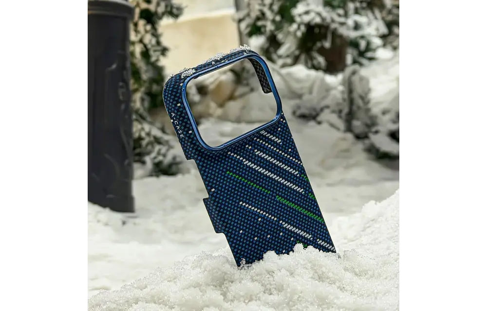 A-CASE Armid Fiber MagSafe Shield Case for iPhone 17 Pro - Winter Blue