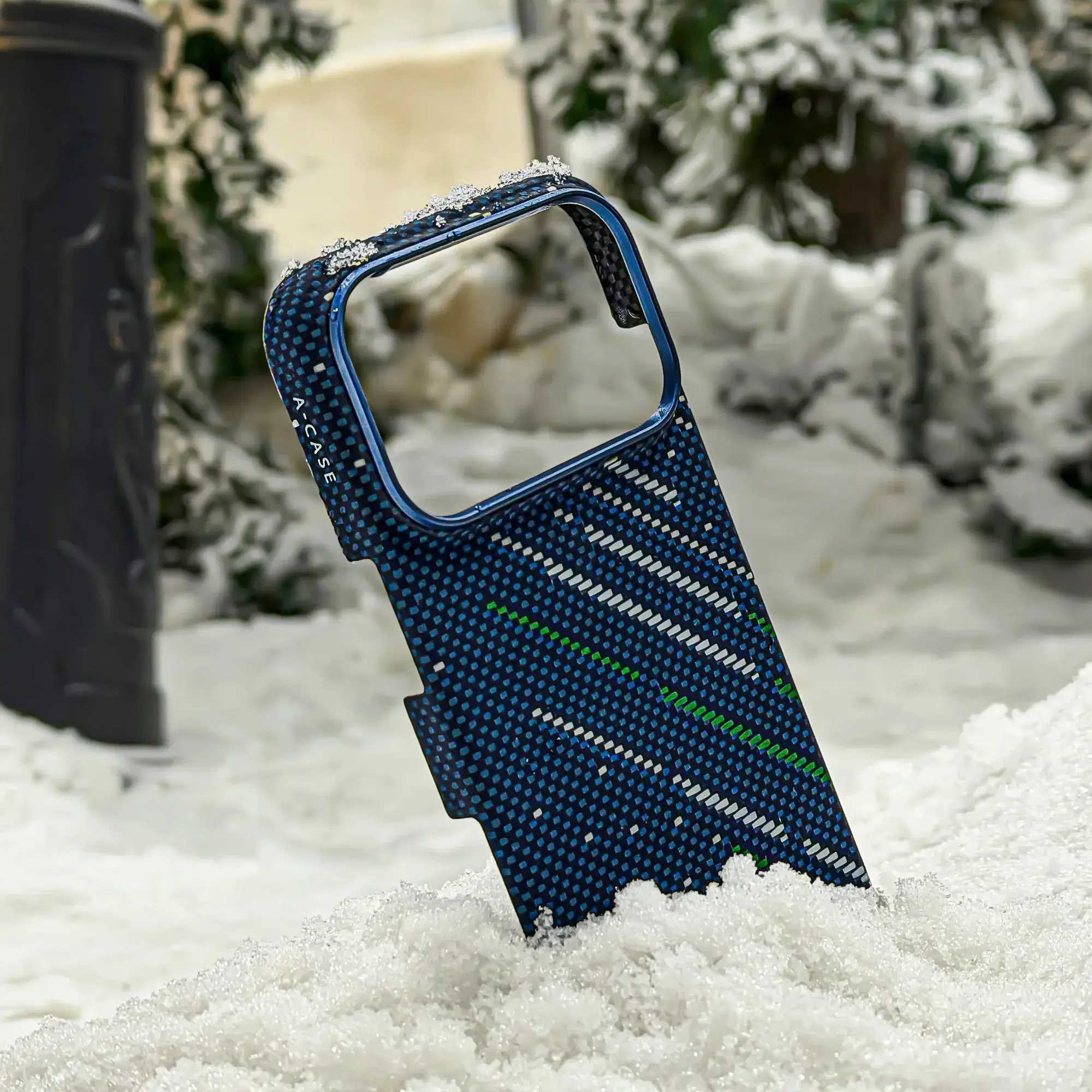 A-CASE Armid Fiber MagSafe Shield Case for iPhone 17 Pro - Winter Blue