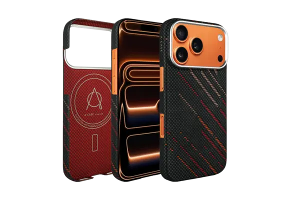 A-CASE Armid Fiber MagSafe Shield Case for iPhone 17 Pro Max - Autumn Black