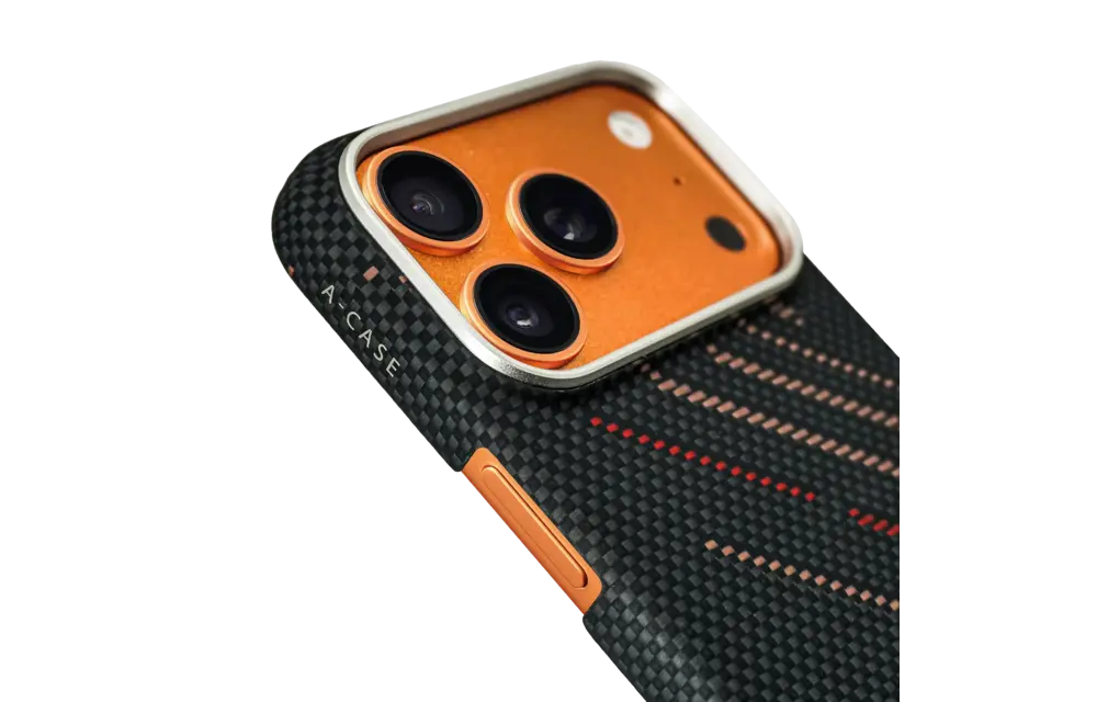 A-CASE Armid Fiber MagSafe Shield Case for iPhone 17 Pro Max - Autumn Black