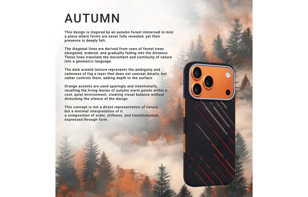 A-CASE Armid Fiber MagSafe Shield Case for iPhone 17 Pro Max - Autumn Black