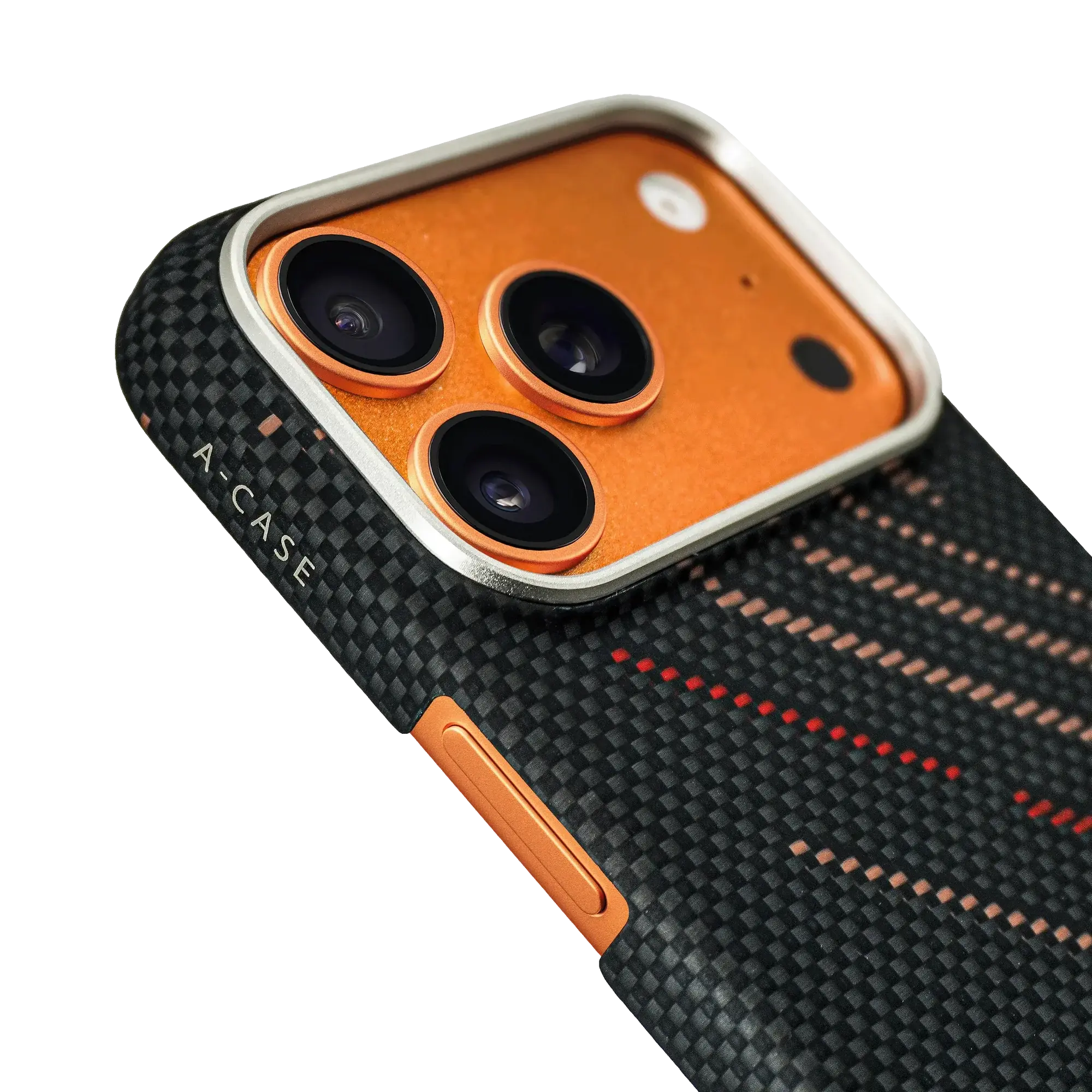 A-CASE Armid Fiber MagSafe Shield Case for iPhone 17 Pro - Autumn Black