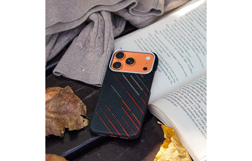 A-CASE Armid Fiber MagSafe Shield Case for iPhone 17 Pro - Autumn Black