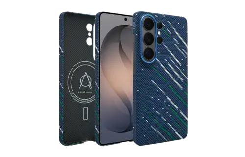 A-CASE Armid Fiber MagSafe Case for Samsung Galaxy S26 Ultra - Winter Blue
