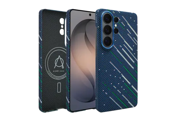 A-CASE Armid Fiber MagSafe Case for Samsung Galaxy S26 Ultra - Winter Blue