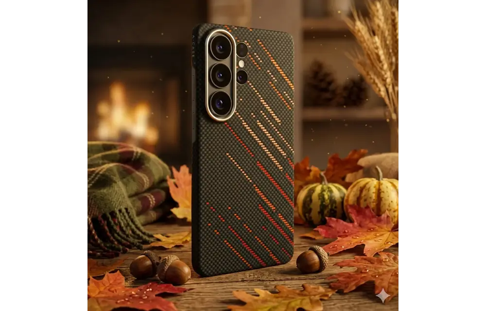 A-CASE Armid Fiber MagSafe Case for Samsung Galaxy S26 Ultra - Autumn Black