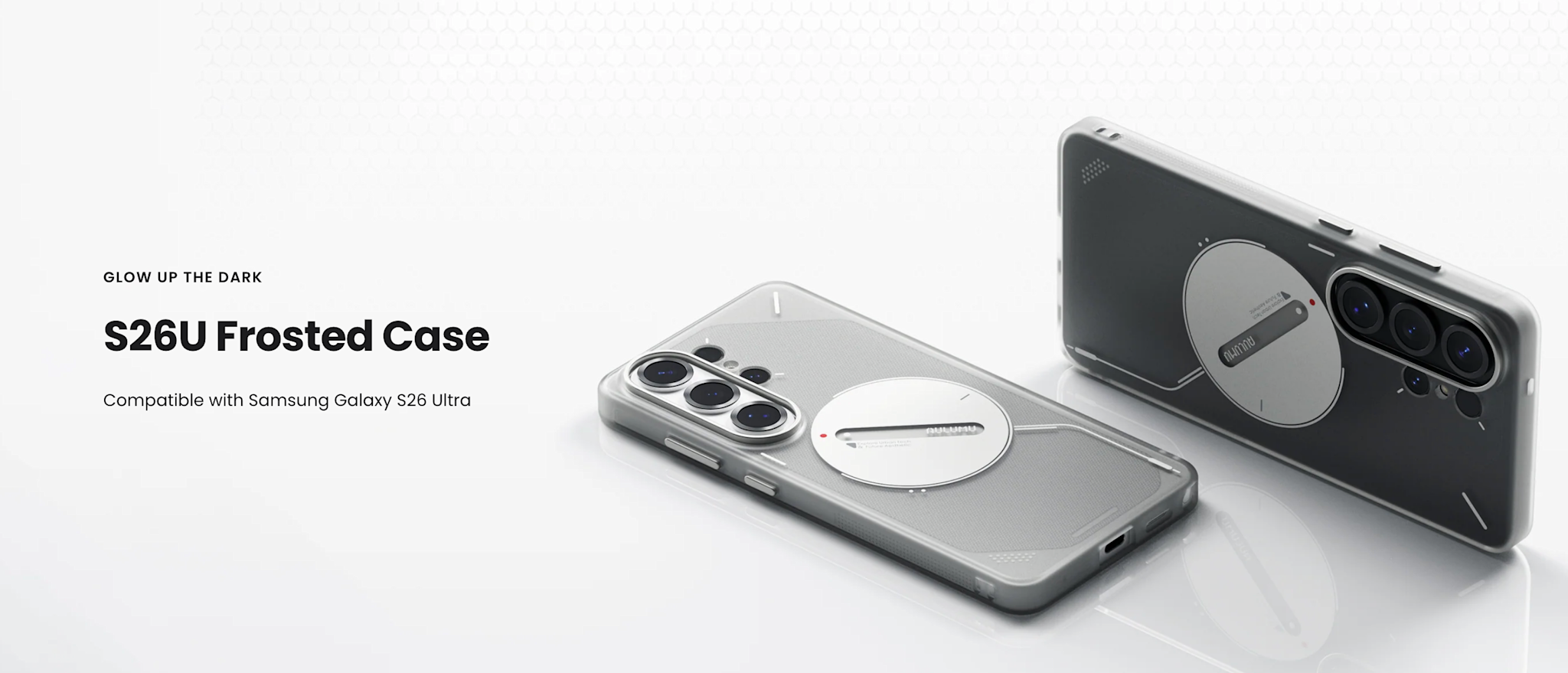 AULUMU Frosted Glow-in-the -Dark MagSafe Case for Samsung Galaxy S26 Ultra  -  Frosted