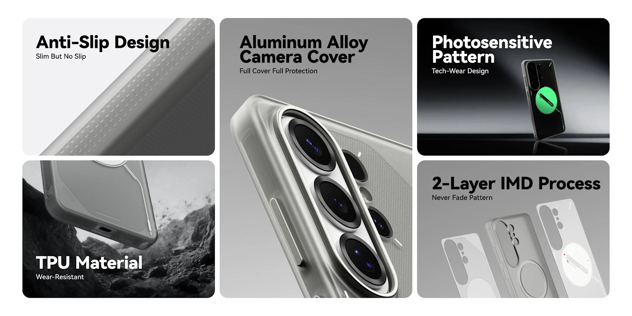 AULUMU Frosted Glow-in-the -Dark MagSafe Case for Samsung Galaxy S26 Ultra  -  Frosted