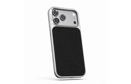 A-CASE Desen Armid Fiber MagSafe Shield Case for iPhone 17 Pro - Black/Silver