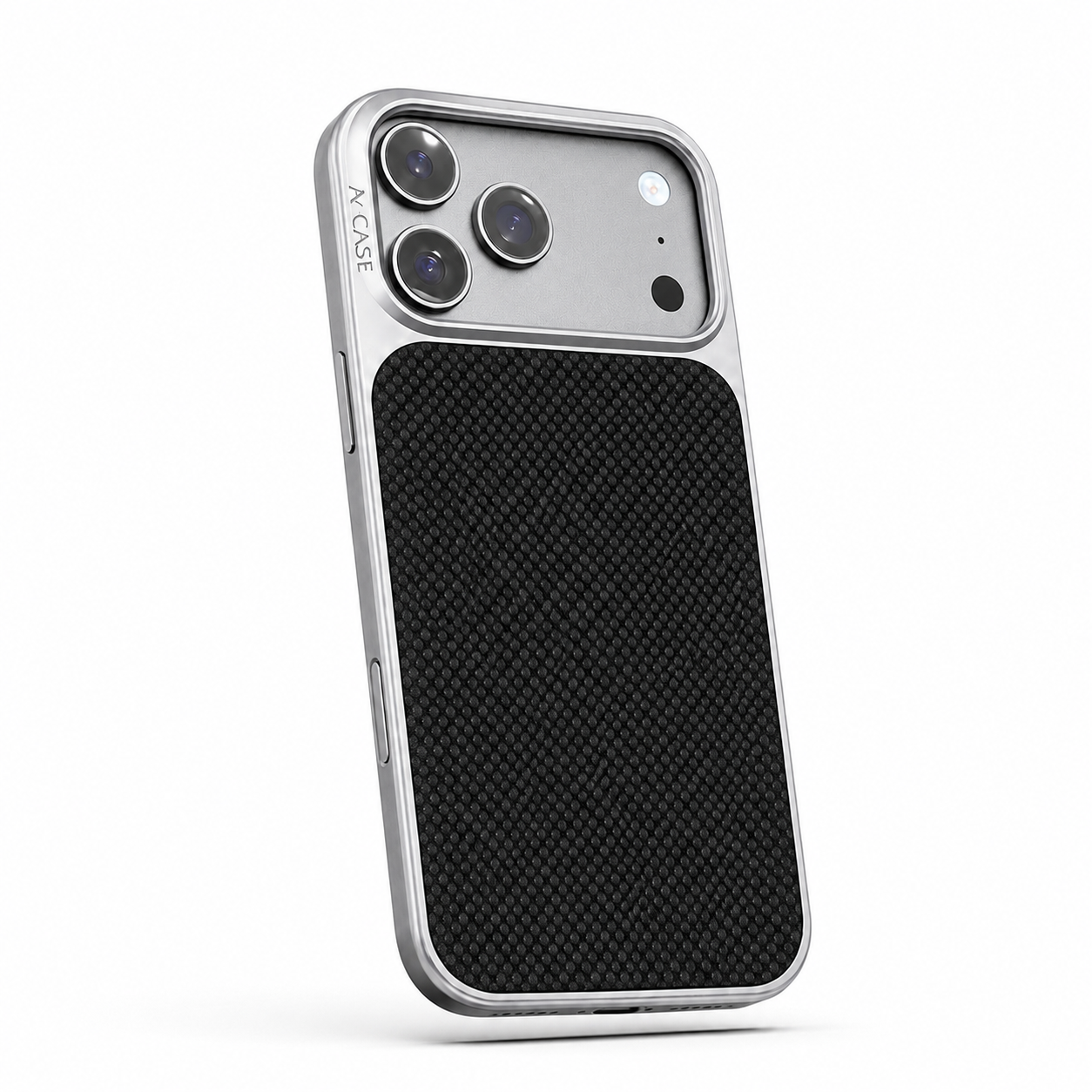 A-CASE Desen Armid Fiber MagSafe Shield Case for iPhone 17 Pro - Black/Silver