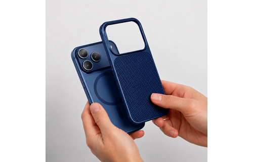 A-CASE Desen Armid Fiber MagSafe Shield Case for iPhone 17 Pro - Blue