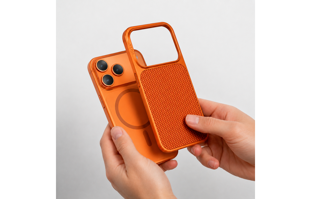 A-CASE Desen Armid Fiber MagSafe Shield Case for iPhone 17 Pro - Orange