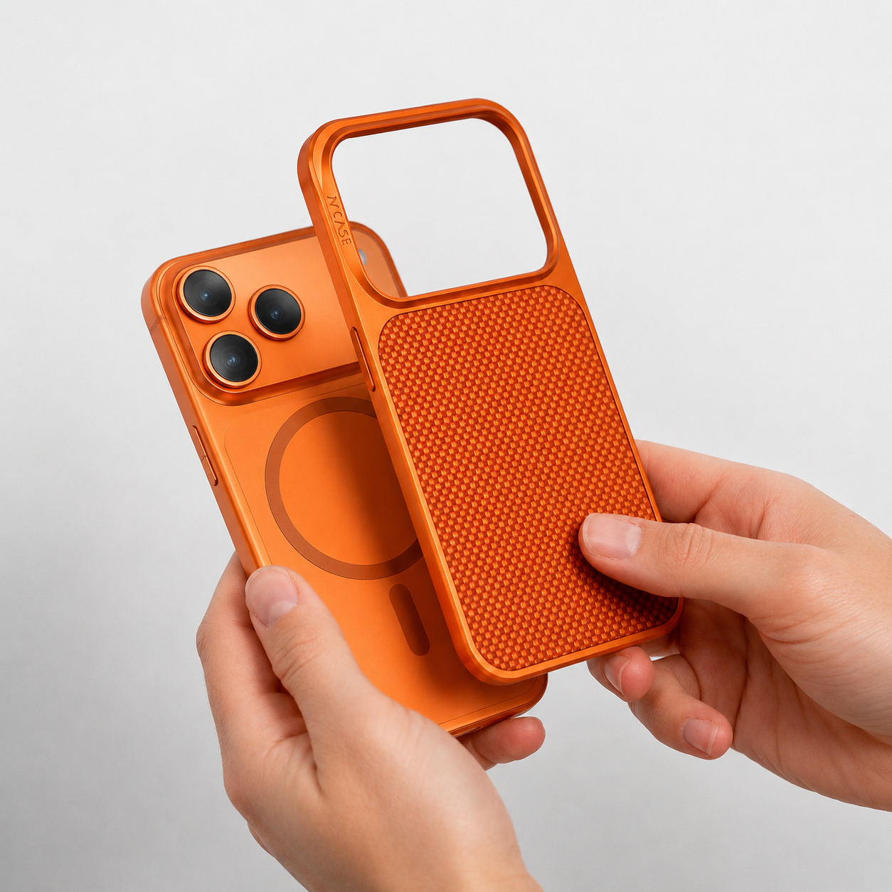 A-CASE Desen Armid Fiber MagSafe Shield Case for iPhone 17 Pro Max - Orange
