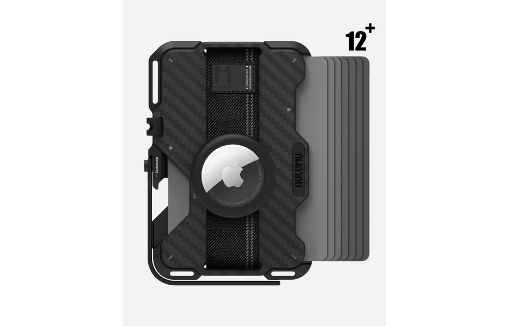 AULUMU G03 Multi-Tool MagSafe Metal Wallet Stand Magnetic Cover - Carbon Fiber