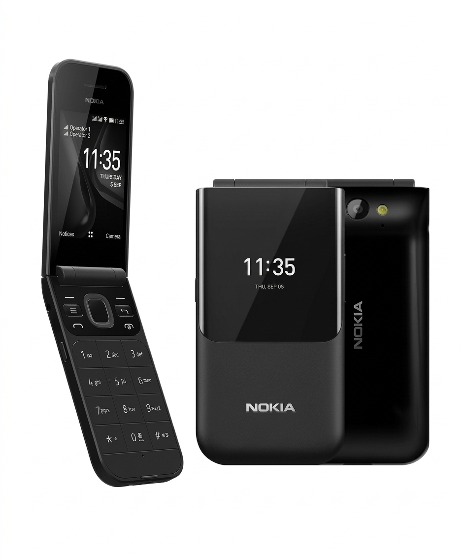 Nokia 2720 Flip Phone Dual Sim 4G LTE - Black
