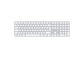 Apple Magic Keyboard with Touch ID and Numeric Keypad for Mac models with Apple silicon USB‑C Arabic/English - White Keys