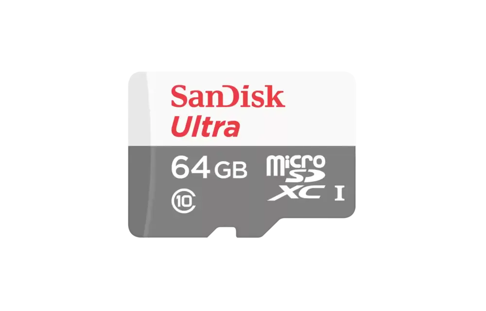 SanDisk Ultra microSD cards 100MB/s C10 White/ Gray - 64GB