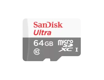SanDisk Ultra microSD cards 100MB/s C10 White/ Gray - 64GB