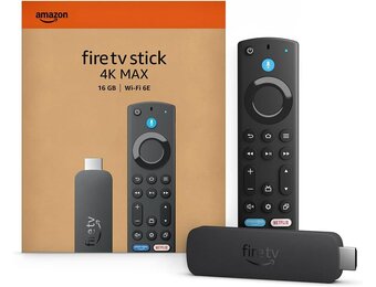 Amazon Fire TV Stick 4K Max 2nd Gen 16GB Storage Bluetooth  Wi-Fi 6E, Alexa Voice - Black