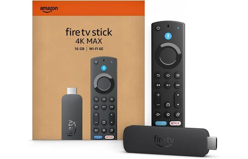 Amazon Fire TV Stick 4K Max 2nd Gen 16GB Storage Bluetooth  Wi-Fi 6E, Alexa Voice - Black