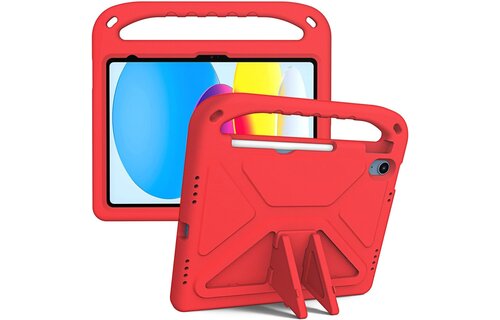 EVA Kids Safe Handle Stand Shockproof with Pencil Holder Case For Apple iPad 10th/11th Gen - Red