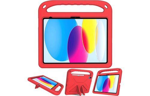 EVA Kids Safe Handle Stand Shockproof with Pencil Holder Case For Apple iPad 10th/11th Gen - Red