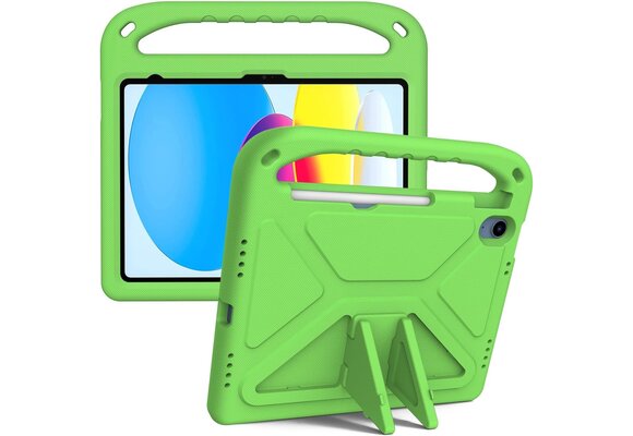 EVA Kids Safe Handle Stand Shockproof with Pencil Holder Case For Apple iPad 10th/11th Gen  - Green