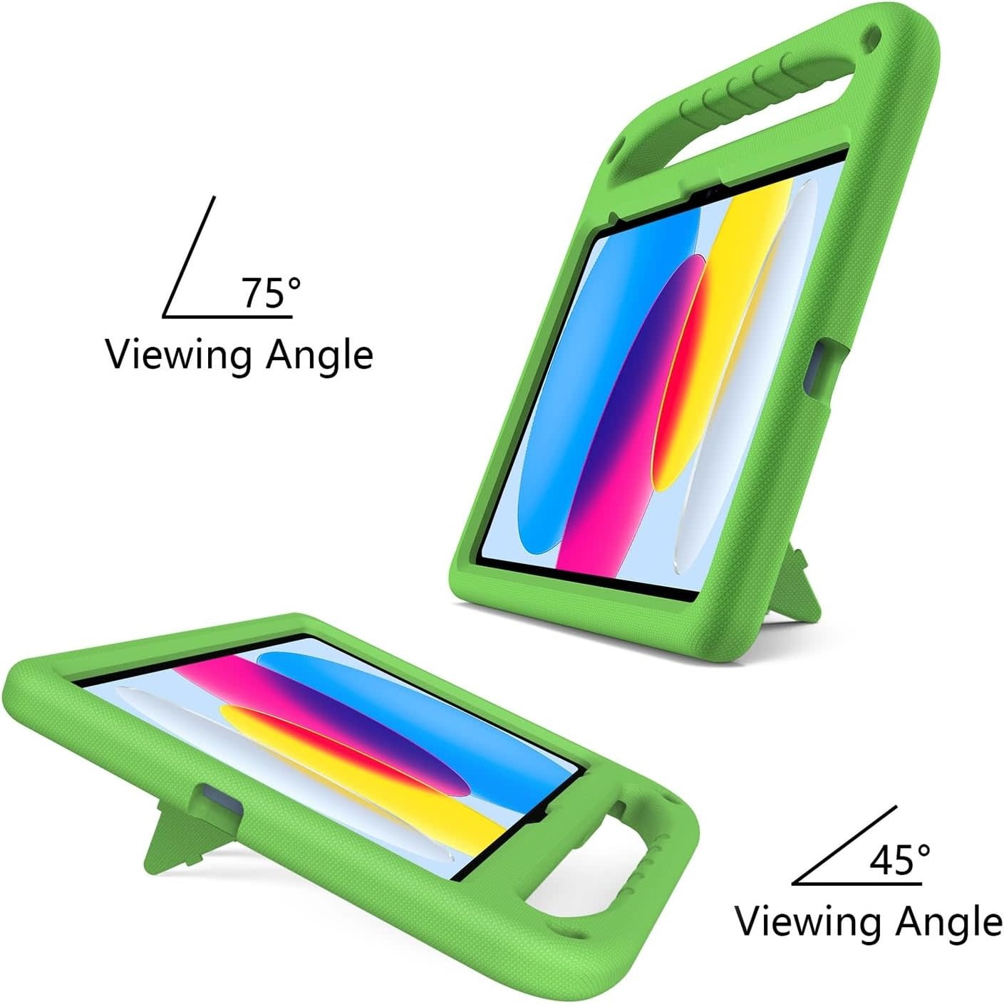 EVA Kids Safe Handle Stand Shockproof with Pencil Holder Case For Apple iPad 10th/11th Gen - Green