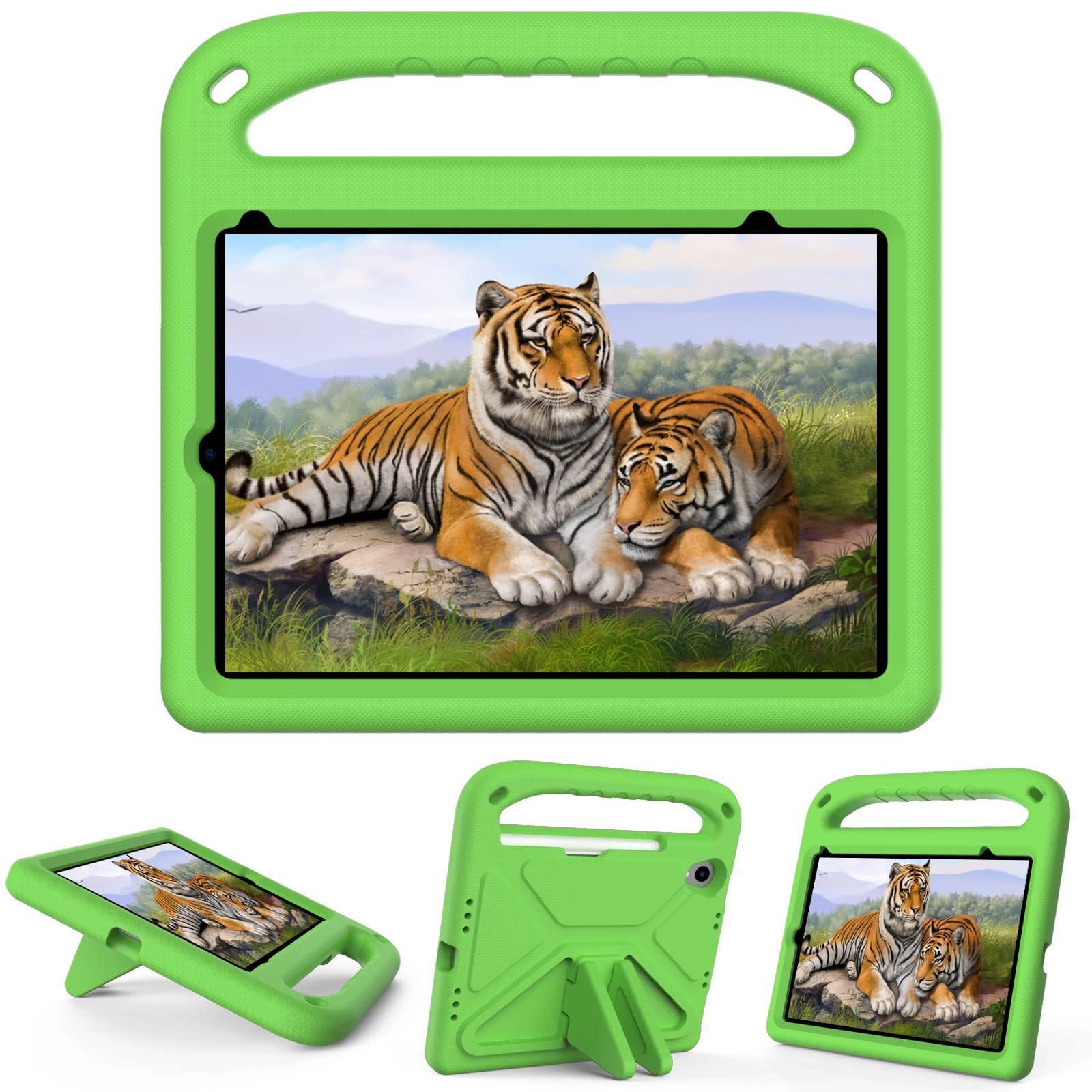 EVA Kids Safe Handle Stand Shockproof with Pencil Holder Case For Apple iPad Mini 8.3" 6th/7th Gen - Green